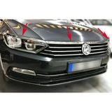 Vw Passat B8 Krom Ön Panjur+ Far Üzeri Çıta 3 Prç. 2015-2019 Arası P.çelik