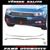 Vw Passat B8 Krom Ön Tampon Alt Çıta 3 Prç P.Çelik 2014-2019