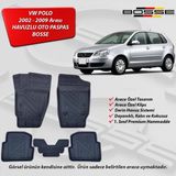 VW Polo Paspas 3D Havuzlu 2002 2009 BOSSE 3D Havuzlu Oto Paspas - Siyah