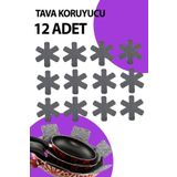 Vwear 12 Adet Kalın Tava,Tencere Ve Bor Cam Koruyucu Düzenleyici Çizdirmez Elyaf Keçe 30x30