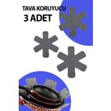 Vwear 3 Adet Tava,tencere Ve Bor Cam Koruyucu Düzenleyici Çizdirmez Elyaf Keçe 30x30