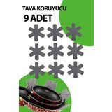 Vwear 9 Adet Kalın Tava,Tencere Ve Bor Cam Koruyucu Düzenleyici Çizdirmez Elyaf Keçe 30x30