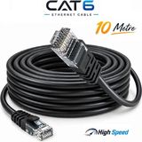 Vwin 10 Metre Cat6 Internet Ethernet Ağ Kablosu Cat6 Utp Patch Kablo High Speed ( Siyah ) - Siyah Renk