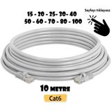 Vwin 10 Metre Cat6 Internet Ethernet Kablosu Ez RJ45 Cat 6 Utp Patch Lan Kablo High Speed - 10 mt