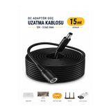 Vwin 12V Adaptör DC Güç Uzatma Kablosu, Wifi Güvenlik Kamerası Şerit LED Monitör DVR/NVR, Router 15 METRE