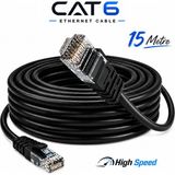 Vwin 15 Metre Cat6 Internet Ethernet Ağ Kablosu Utp Patch Network Kablo High Speed ( Siyah ) - Siyah Renk