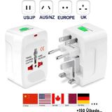 Vwin 150+ Ülke Seyahat Adaptörü Priz Dönüştürücü Çevirici Universal Abd Ing Çin Japon S. Arabistan - Beyaz
