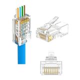 Vwin 20 Adet Yeni Nesil Delikli Açık Uçlu Cat6 Ez RJ45 Konnektör Utp Jack 8p/8c Soket
