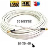 Vwin 20 mt / Gold Uçlu / Rg6 U4 / Hazır Uydu Anten Kablosu / 3D 4K Full Hd 1080 / 20 Metre