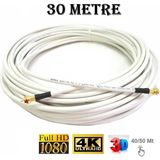 Vwin 30 Metre / Gold Uçlu / Rg6 U4 / Hazır Uydu Anten Kablosu / 3D 4K Full Hd 1080