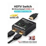Vwin 4K HDMI Splitter Switch 2 Port Çift Yönlü 3D 1080P Ekran Monitör Görüntü Çoğaltıcı