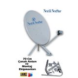 Vwin 70 Cm Next Çanak Anten Seti (Bütün Kurulum Ekipmanları Dahil) Full HD 3D 4K