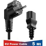 Vwin Bilgisayar Kasa Ekran Monitör Power Güç Kablosu 3x0.75mm 500w (5 Metre) - Siyah