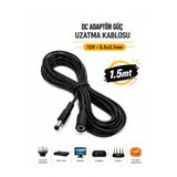 Vwin DC Adaptör Güç Uzatma Kablosu 5.5 X 2.1mm 12V Kamera Şerit LED Monitör DVR/NVR, Router… 1.5 Mt