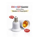 Vwin E14 Duy’dan E27 ye Çevirici Duy (1 Adet) E14 Küçük Mum Duy’u Standart E27 Duy’a Çevirir