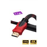Vwin Örgülü Hdmi Kablo 1.4V Altın Uçlu Full HD 3D 4K 1080 TV Monitör PC... Aktarım Kablosu (1.5 Metre)