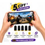 Vwin Oyun Eldiveni Fiber Oyuncu Eldiveni Parmak Ucu Parmaklık Mobil Oyun Pubg... 5 Çift - 02-Sarı - 5 li
