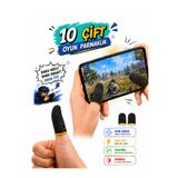 Vwin Oyuncu Eldiveni Kaymaz Fiber Oyun Eldiveni Parmak Ucu Parmaklık Mobil Oyun PUBG ve Diğer Oyunlar( 10 ÇİFT )