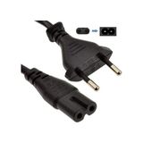 Vwin Radyo Teyp Yazıcı Elektrik Power Güç Kablosu Fişi Ps2/3/4 2 Pin C7 (1.5 Metre) - 1,5 m - Siyah