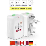 Vwin Seyahat Adaptörü Priz Dönüştürücü Çevirici Fiş Universal Amerikan Ing Çin Japon S.arabistan 150+ÜLKEDE Sizinle