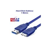 Vwin USB 3.0 Taşınabilir HDD Harddisk Hard Disk Kablosu / 1 Mt Mavi / Micro USB -B / Hızlı Veri Aktarımı
