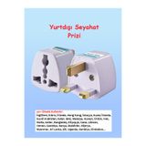 Vwin Yurtdışı Prizi Seyahat Prizi Seyahat Adaptörü Fiş 3 Pinli Topraklı G Tipi, 40+Ülke... (1 Adet)