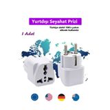 Vwin Yurtdışı Prizi Seyahat Prizi Seyahat Adaptörü Priz Çevirici Dönüştürücü (1 Adet)