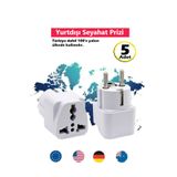 Vwin Yurtdışı Seyahat Prizi Universal Seyahat Adaptörü Priz Dönüştürücü Priz Çevirici (5 Adet)