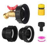 VYH IBC Tote Adaptör 275-330 Galon IBC Tote Tank Adaptörü, IBC Tote Bahçe Hortumu Adaptörü, 1/2 "x 3/4" Kurşunsuz Uyumlu Pirinç Bahçe Hortum Vanası, 3 Adaptörlü, IBC Konteynerlerine Uygula, Ton Varil