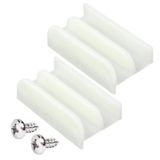 VYH M6219 Sürgülü Duş Kapı Alt Kılavuzu Sürgülü Duş Kapısı (Üstten Asılmış) Duş Kapı Kılavuzu, Cam Duş Kapı Plastik Kılavuzu için 1/2 "Kanallar