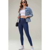 vynor atelier Kadın Denim Görünümlü Tayt - Esnek ve Toparlayıcı Jean Tayt