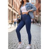 vynor atelier Kadın Kot Görünümlü Pamuklu Tayt - Yüksek Bel Jean Görünümlü Leggings