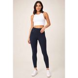 vynor atelier Kadın Lacivert Yüksek Bel Pantolon Tayt Cepli Dar Paça Günlük Skinny Tayt
