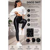 vynor atelier Kadın Tayt - Yüksek Bel Toparlayıcı & Parlak Dokulu Disco Tayt
