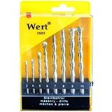 W 3502, Beton Matkap Ucu Seti (8 Parça), Gri, Sarı
