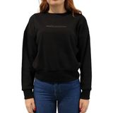 W Bar Slip Crop Kadın Sweatshirt - CS0212 - XS - Siyah - Siyah