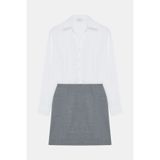W Collection EKRU GRİ BLUZ ELBİSE