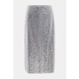 W Collection GÜMÜŞ MİDİ PAYETLİ FERMUARLI ETEK