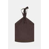 W Collection KAHVERENGİ KETEN VİSKOZ BLUZ