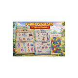 W-Design 8 Adet AHŞAP+EVA Eğitici Bul Tak Puzzle Full Set Montessori Zeka ve Motor Beceri Geliştirici Oyuncak
