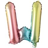 W Harf Gökkuşağı Folyo Balon16 İnç 36 cm