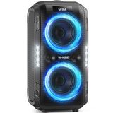 W-KING 270 W PEAK Müzik Kutusu Bluetooth Hoparlör Kutusu Büyük Ses Parti Boom Box Stereo Dış Mekan, Huge 125 dB/12 Özel Bas/2 x 16,5 cm Woofers-Natür Super Bass/MIC>R IN/USB/TF/AUX, Çıkarılabilir Pil