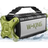 W-KING Bluetooth Hoparlör, 90W Maksimum Dış Mekan Hoparlörü, 50W Derin Baslı Kablosuz Taşınabilir Hoparlör, Büyük Boombox Sesi, IPX6 Su Geçirmez, 40H, EQ, Çift Eşleştirme, Subwoofer * 2, TF