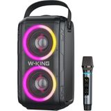 W-King Boombox Kablosuz Stereo Tws Ses Bombası T9 Bluetooth Hoparlör 80 W - Siyah - Standart