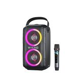 W-king Boombox Kablosuz Stereo Tws Ses Bombası T9 Bluetooth Hoparlör 80 W - Siyah