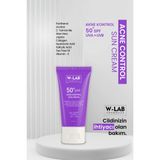 W-LAB Cosmetics Akne Kontrol Güneş Kremi 50+ SPF Tüm Cilt Tipleri İçin Nemlendirici 50 ml