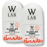 W-LAB Cosmetics Madeleb Roll-On Beyazlatıcı Antiperspirant Unisex 2×50 ml Centella Arbutinli Dermatolojik Testli