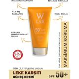 W-LAB Cosmetics SPF 50+ yüksek korumalı güneş kremi, UVA ve UVB ışınlarına karşı etkili, tüm cilt tipleri için ideal