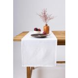 W Wellstil Premium Keten Runner 40 X 150 Cm (Beyaz)