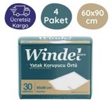 W Yatak Koruyucu Örtü (60x90 cm) 30'lu 4 Paket